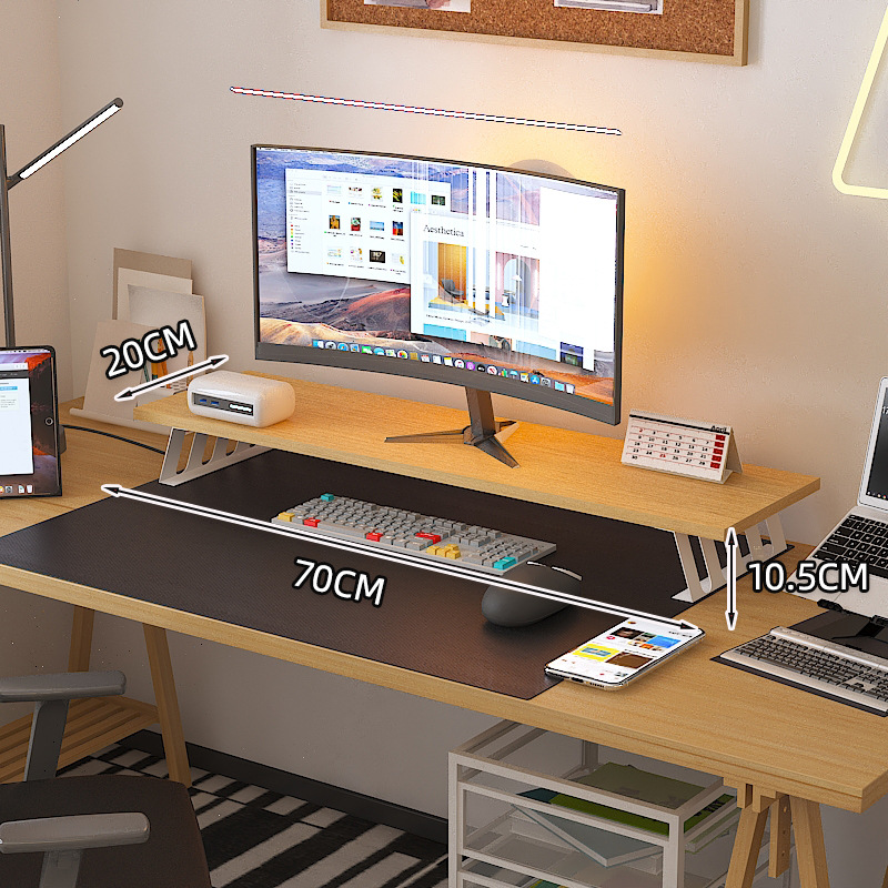 Estante de aumento de computadora Monitor de escritorio Pantalla de escritorio Soporte de pantalla Estante de almacenamiento de escritorio de oficina Estante