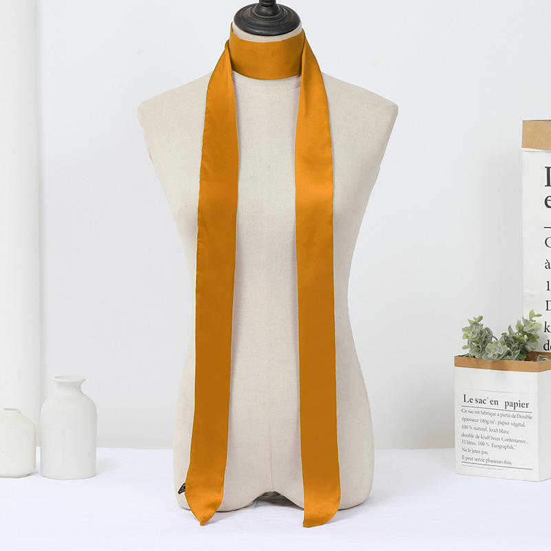 韓国版の細い細い長さの小さいスカーフの女性はバッグの取っ手を縛って春夏の秋のシフォンのプリントの小さいスカーフのマフラーを持ちます。|undefined