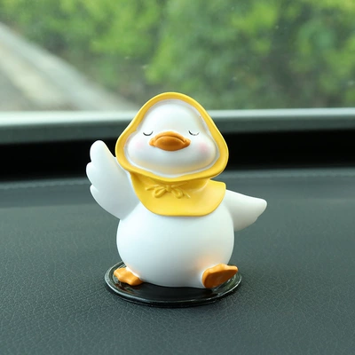 Center Console Car Interior Decoration – Car ornaments - waving-duck-comes-with-anti-slip-mat