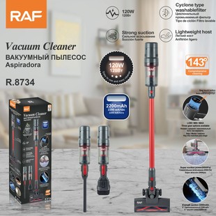 Raf European Cross-Border Wired Vacuum Cleaner Household Handheld High-Power Car Vacuum Cleaner Portable Three-In-One R8734