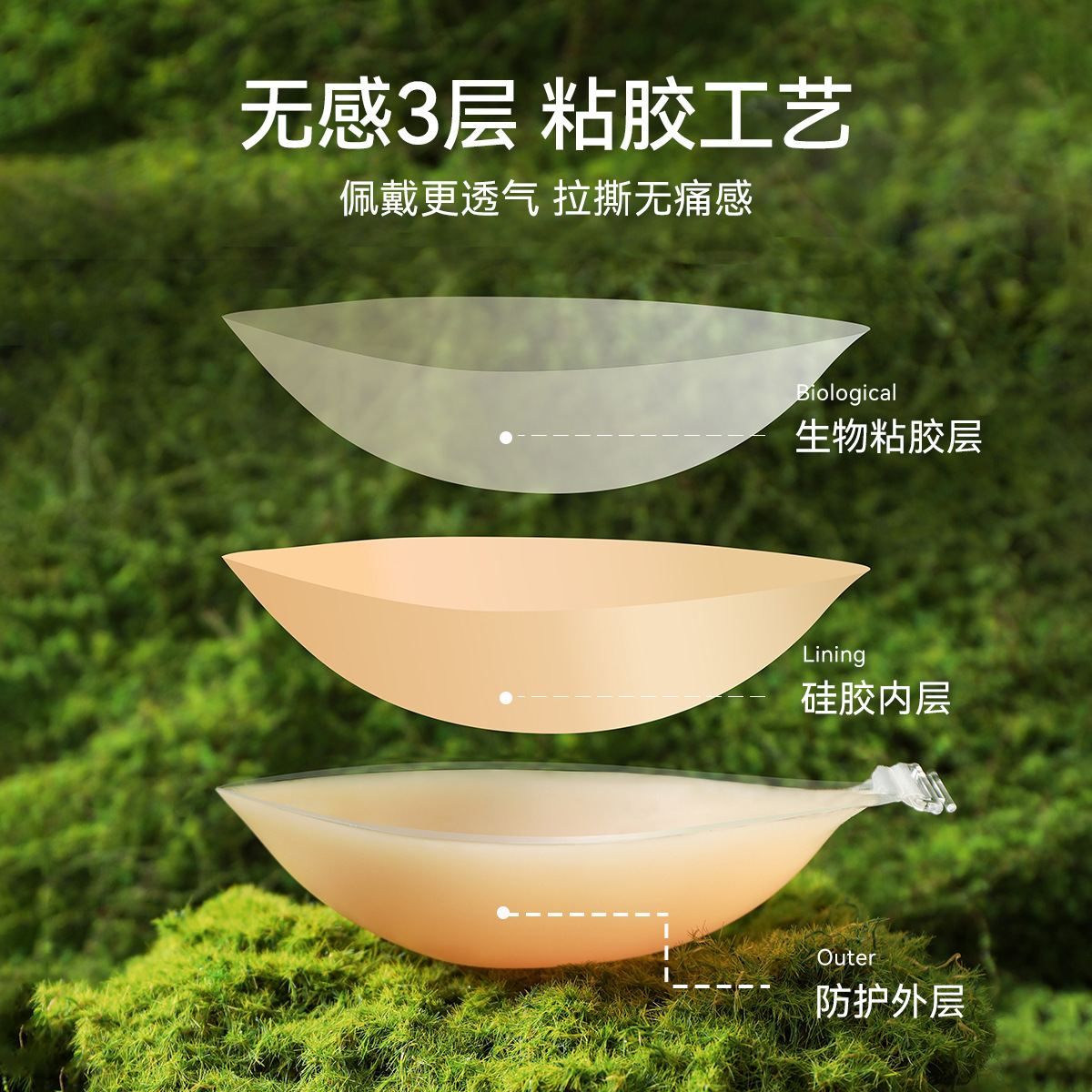 Pegatinas para el pecho para mujer primavera y verano, modelos finos, transpirables, anti-caída, recolección de senos pequeños, pechos pequeños grandes, pegatinas para senos anti-golpes de silicona y anti-flacidez