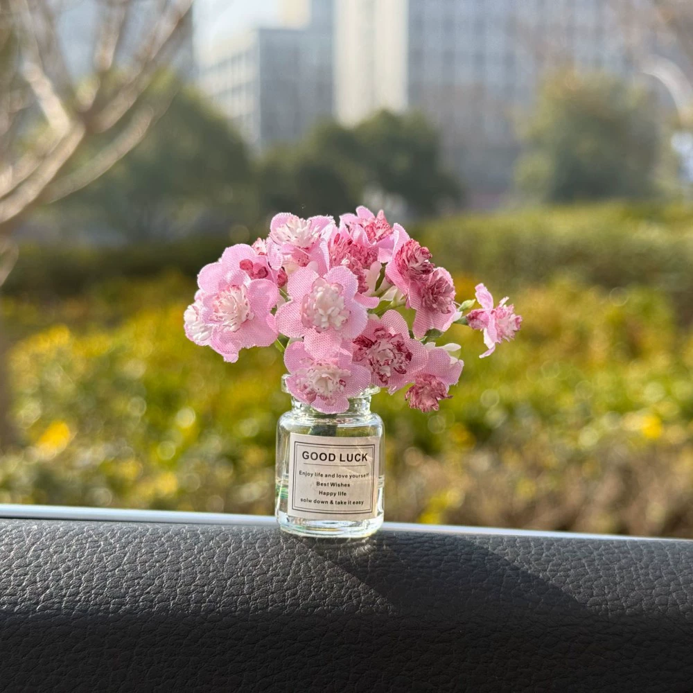 Свежие искусственные цветы для украшения автомобиля, интернет-хиты, вазы с цветами, аксессуары для салона автомобиля, декор для центральной консоли.