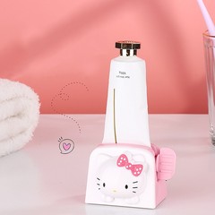 漫画kitty歯磨き粉押出機洗顔料棚子供歯磨き粉クリップ手動歯磨き粉神器