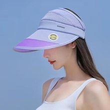 新款帽子女夏季透气遮阳帽遮脸空顶防紫外线防晒帽空顶时尚太阳帽