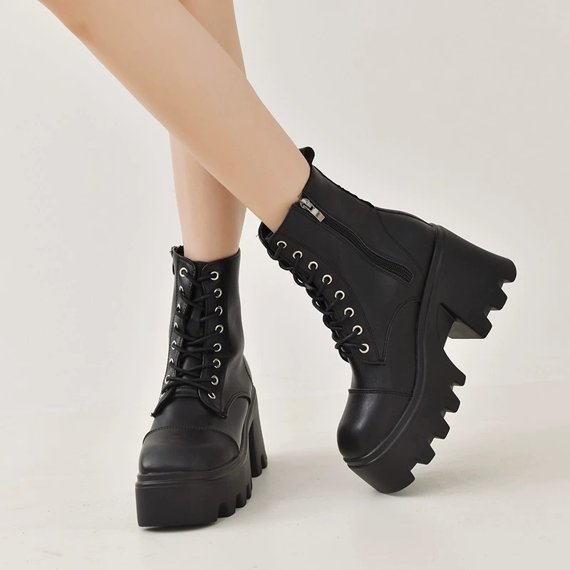 Independent Station 2021, новые европейские и американские кожаные короткие ботинки на шнуровке с толстой подошвой, женские ботинки Martin больших размеров для внешней торговли, в наличии