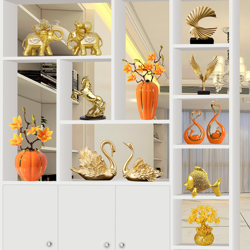 Nuevo chino de alta gama vino gabinete decoración aparador gabinete decoración sala de estar creativa decoración del hogar interior suave Decoración