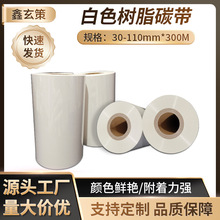 白色树脂碳带耐刮耐摩字体鲜亮PET合成纸哑银标签现货批发