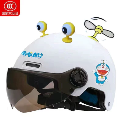 Motosiklet kaskı (dəbilqə) summer, lightweight and adjustable, and safe for use - 3c-childrens-diy-windmill-with-matte-white-body-and-yellow-eyes-tea-mirror-one-size-fits-all