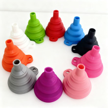 硅胶漏斗伸缩迷你便携式折叠漏斗厨房工具创意食品级分装分液漏斗