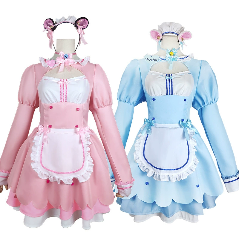 Костюм Cat Girl Paradise «горничная» с ушками, ободок-ушки, размеры XS–XXXL