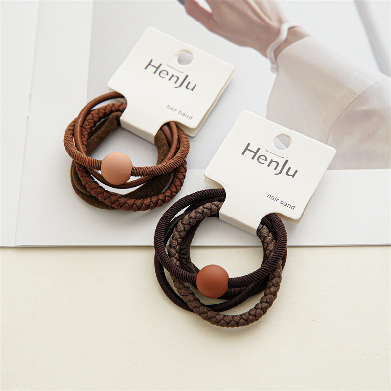 Simple Style Solid Color Acrylic Hair Tie 1 Set display picture 2