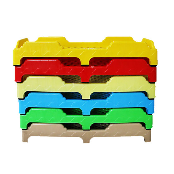 Children's Plastic Bed Trusteeship Small, Medium and Large Class Thickened Stacking Bed Kindergarten Nap Injection Molding Bed Kindergarten Stacking Bed