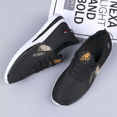 時尚百搭韓版休閒運動鞋男網面透氣潮流跑步鞋外貿批發輕便軟底鞋