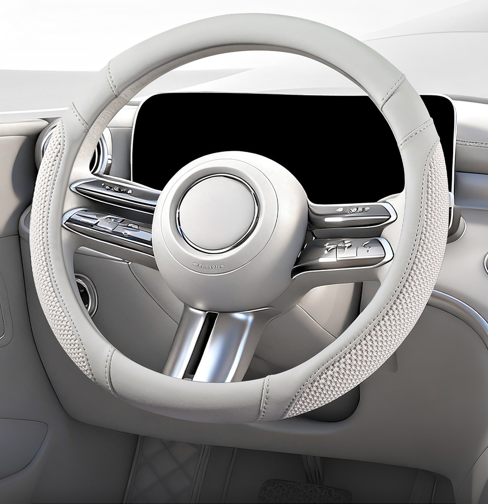 Ice silk car steering wheel cover, suitable for all seasons, breathable, non-slip, wear-resistant, sweat-absorbing, new summer model for men