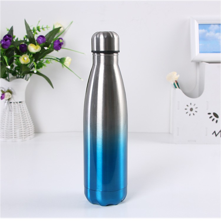 Creativo termo taza 304 de aislamiento de acero inoxidable botella de agua fría botella de Cake color degradado taza de aislamiento regalo al por mayor