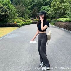 阔腿裤lulu2025新款高腰显瘦运动裤宽松健身裤速干裸感瑜伽裤