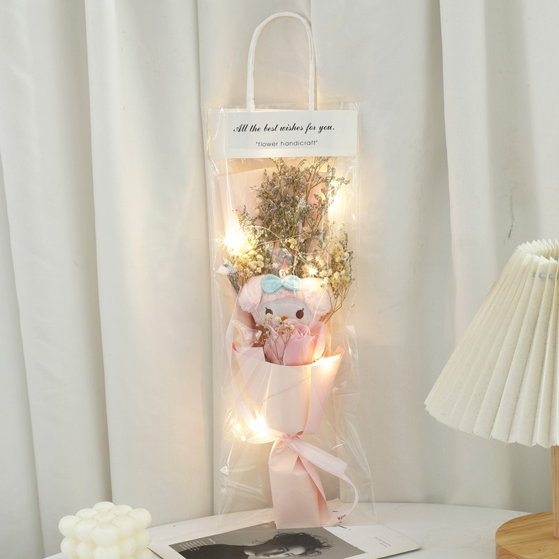 Nueva bolsa del día de la madre, muñeca Meliti, jabón de rosas, flor seca, regalo de San Valentín para novia y esposa