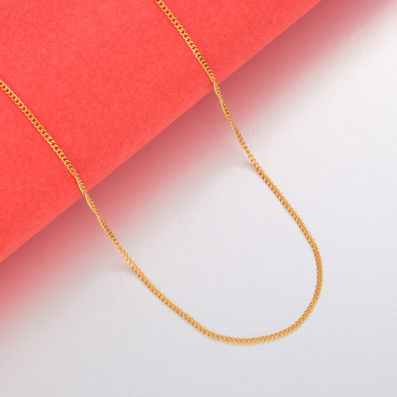 Xuping acero inoxidable 24k color clásico simple cadena de cadena Europa y Estados Unidos hebilla de langosta transfronteriza diaria fácil de montar collar para mujeres