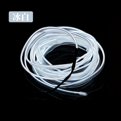 New 4m El Cold Light Car Atmosphere Lamp with Edge Led Interior Atmosphere Lamp Luminous Line Door Gap Car El Lamp (Panel (Dashboard) işıqlandırması) - white
