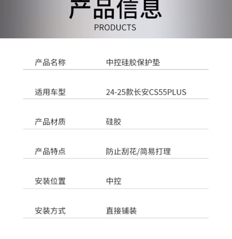 24-26 models of Changan CS55PLUS special car door lift silicone protective pads, interior four-door button protective stickers