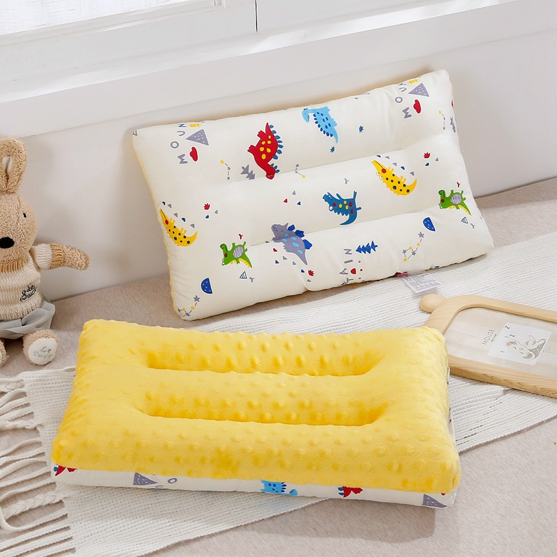 廠家直銷新款枕頭枕芯全棉兒童保健護頸枕學生枕頭豆豆按摩枕頭芯