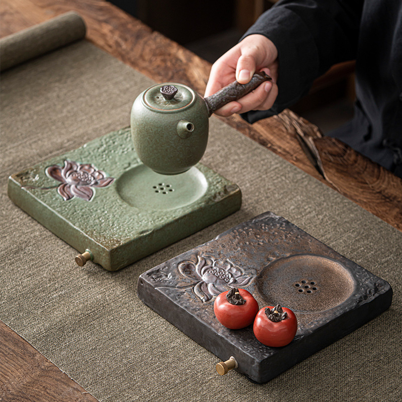 Creativo japonés Kung Fu té juego traje hogar cerámica té taza tetera gres simple viaje portátil una olla tres tazas