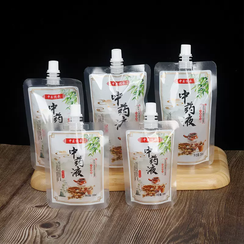 批发中药液吸嘴袋一次性便携饮品自立袋凉茶通用吸嘴袋量大从优