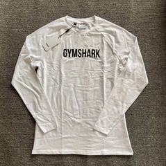 GYMSHARK Apolloポロ男子スポーツカジュアル修身弾力綿丸首フィットネス長袖tシャツ