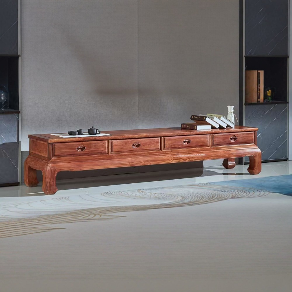 Four-Drawer Tv Cabinet, Mahogany Furniture, Rosewood Tv Cabinet, Solid Wood Tv Cabinet, Floor Cabinet, Video Cabinet, Living Room Home