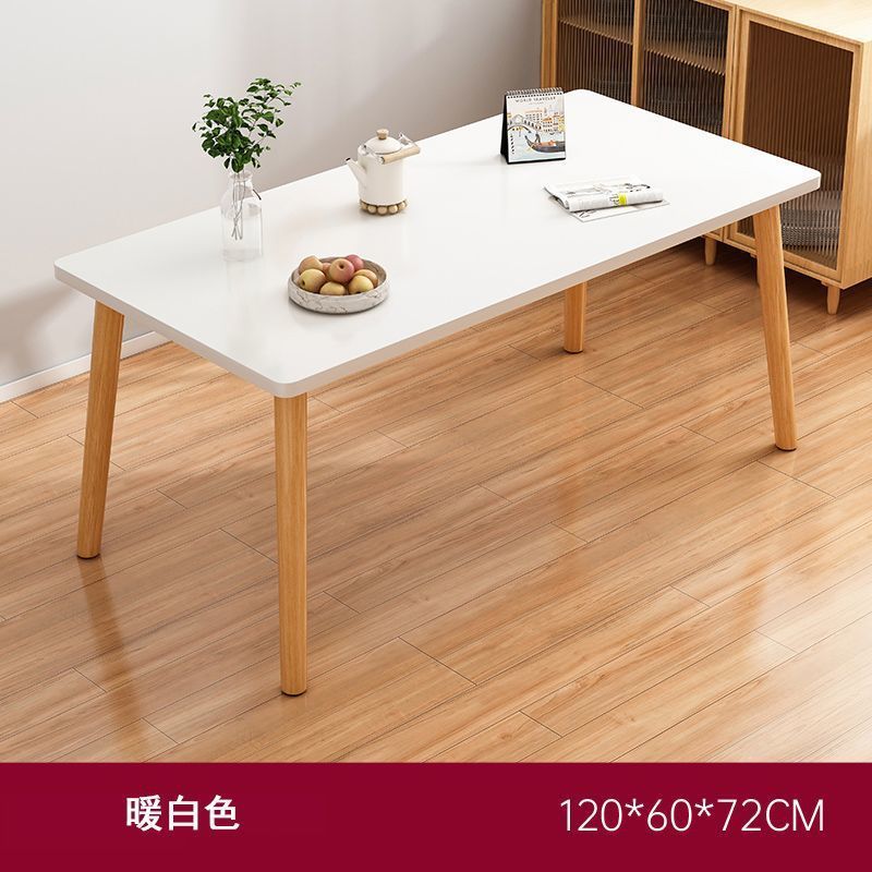 レンタルルーム用のダイニングテーブルと椅子の組み合わせセット、シンプルな無垢材の脚の正方形のテーブル、家庭用の正方形の小さなアパートのダイニングテーブル|undefined