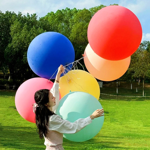 Large inflatable balloon, extra thick 36-inch, large size, anti-explosion latex, children's outdoor park grassland picnic lawn toy, photography