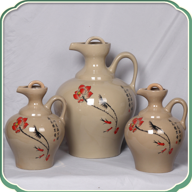 酒瓶空瓶家用泡酒密封装白酒1斤装陶瓷小酒壶中式酒坛