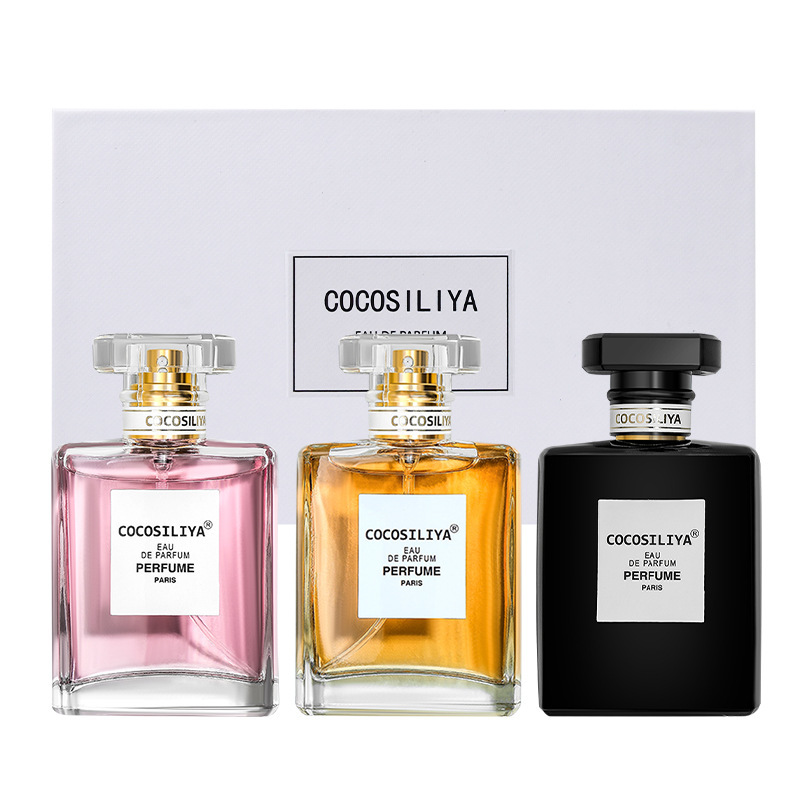 Traje de tres piezas de estilo explosivo transfronterizo COCOSILIYA Sra. Coco perfume de larga duración fragancia fresca fábrica al por mayor