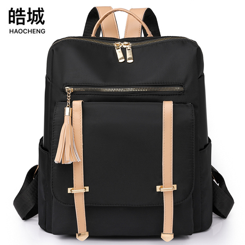 2023 nueva mochila de nailon para mujer coreana, mochila de viaje al aire libre de gran capacidad de moda, mochila escolar al por mayor