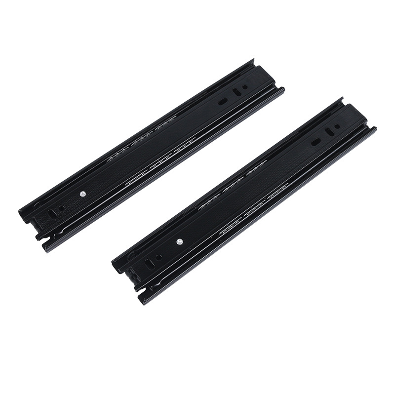 Drawer slide cushion drawer slide track three section cold rolled steel office desk furniture steel column guide rail steel column wholesale