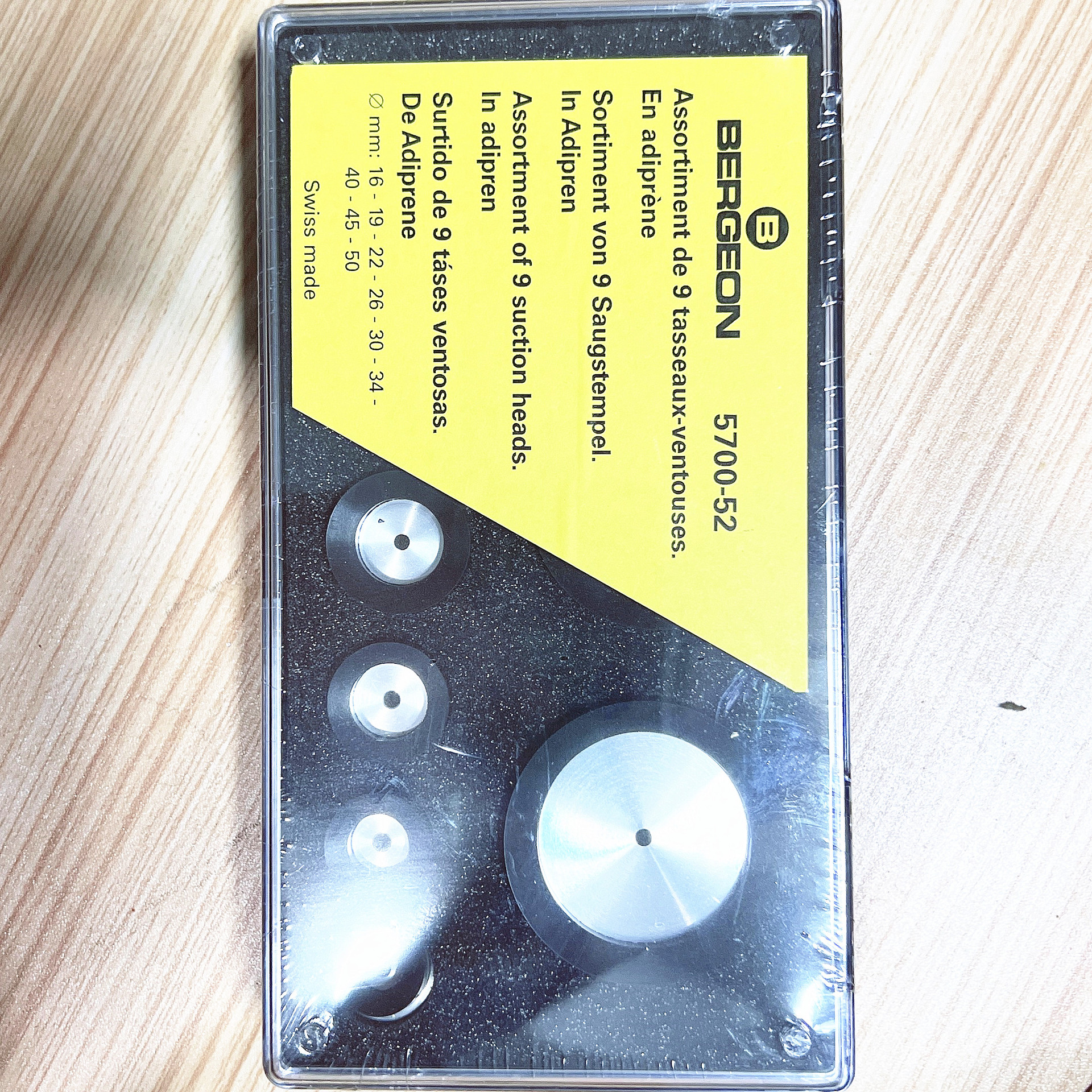 修表工具 博格BERGEON 5700-52 9块胶制圆环底盖吸盘 软胶