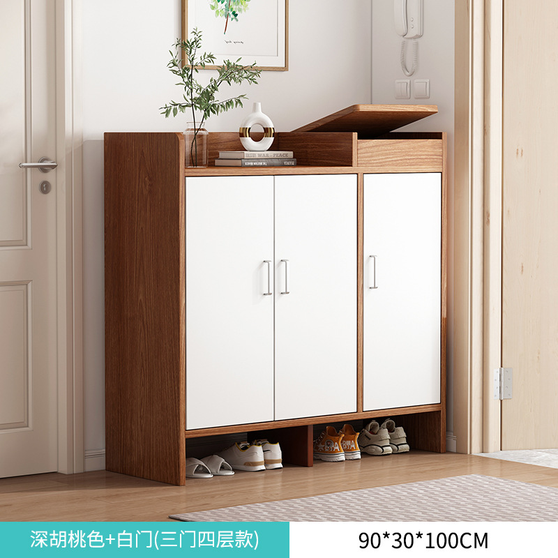 [두껍고 키가 큰] 90cm 깊은 호두 흰색