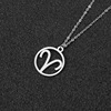 Zodiac signs, brand accessory, fashionable trend necklace stainless steel suitable for men and women, European style, simple and elegant design, custom made