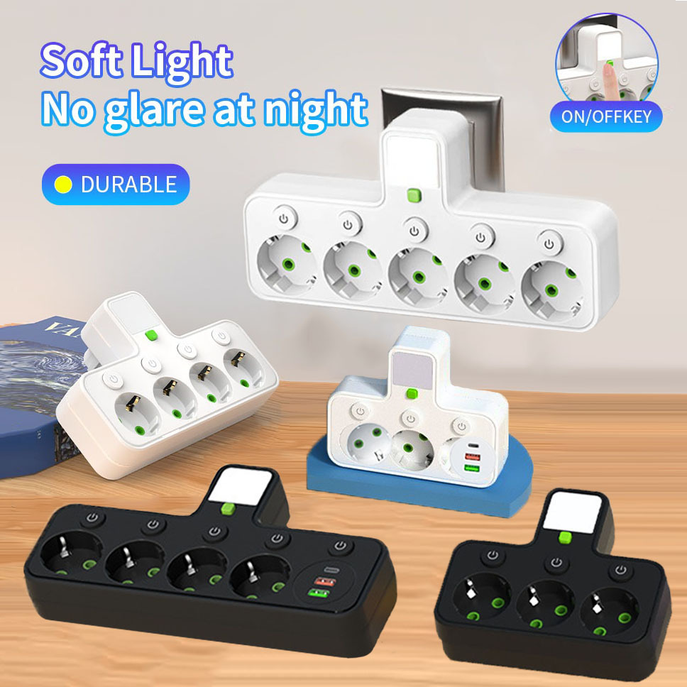 俄罗斯欧洲标准一转三一转四一转五转换器插座USB智能欧规插排