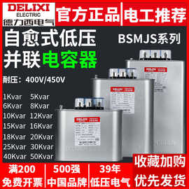 德力西电容器BSMJS无功0.45补偿自愈式低压20-3并联电力0.4补偿器