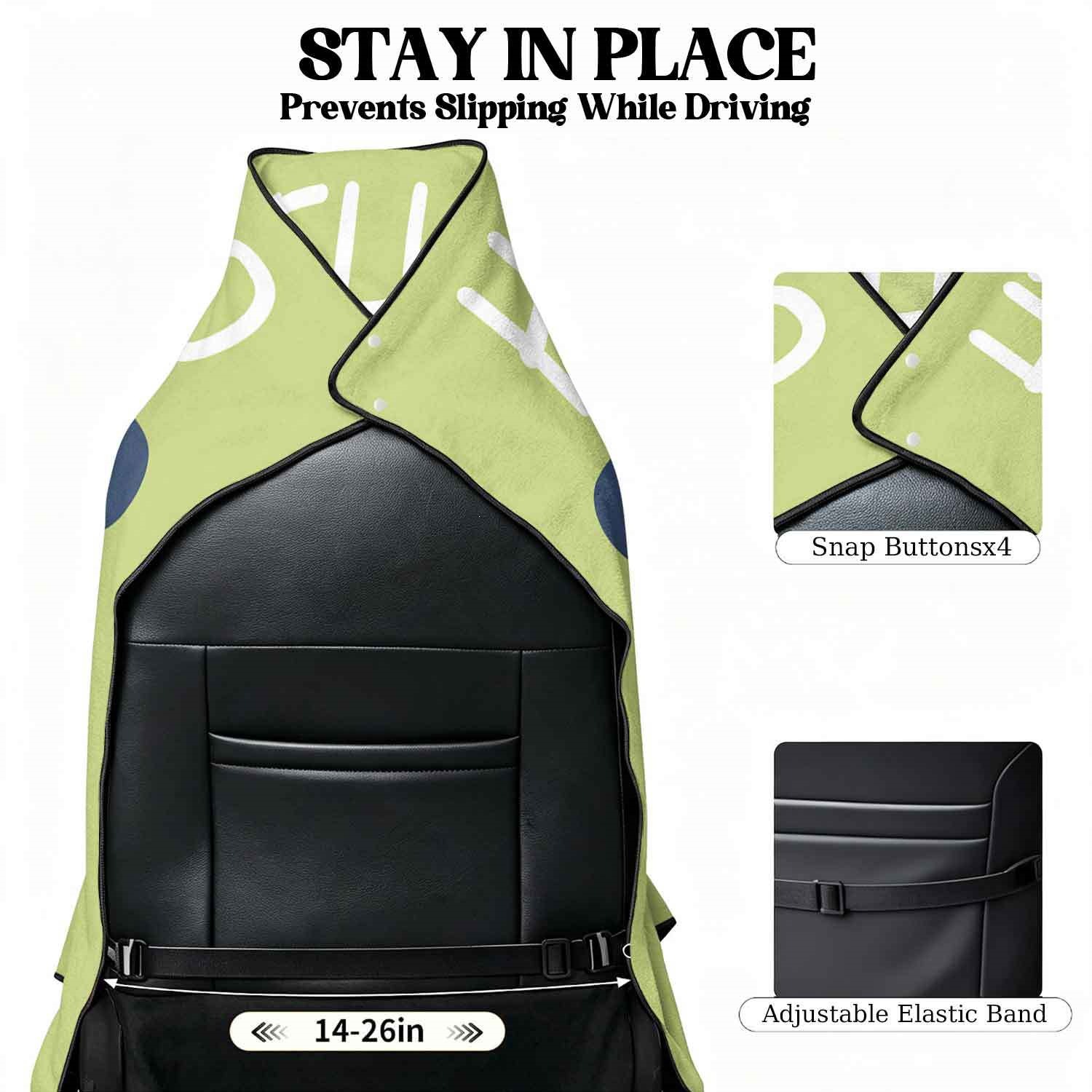 Summer bath towel and car seat cover 2-in-1, ultra-fine fiber outdoor beach and car dual-use universal seat cushion