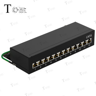 12-Port Category 6 Network Shielded Patch Panel Cat6/Cat6A Patch Panel Stp Patch Panel