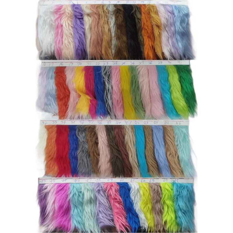 in stock long hair downwater hair long hair fabric wash water rabbit hair 3CM plush cloth downwater hair fabric color hair