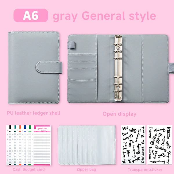 Standard gift package-gray [budget card 12+ zipper bag 8+ word stickers 2]