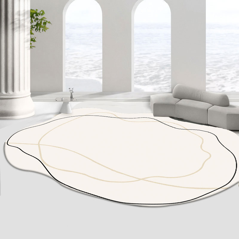 Estilo nórdico irregular alfombra de terciopelo de cristal sala de estar sofá mesa de café alfombra de piso estudio tocador estera antideslizante