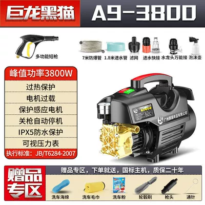 Gun 220V Household High Power – Portable car washer - high-power-short-gun-7m-explosion-proof-pipe-car-wash-gift-bag