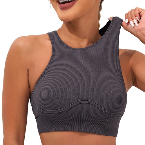 Alpha thread sports bra women's fixed medium strength support sexy beautiful back and bust yoga fitness bra bra