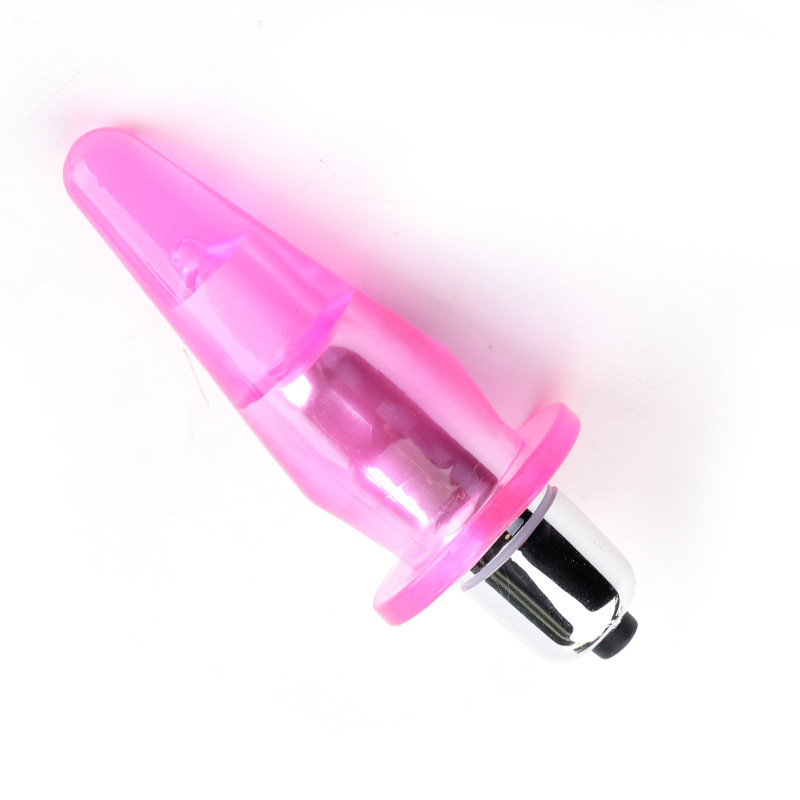 Vibrating Anal Plug with Finger Sleeve Design, TPE, Blue, Adult Unisex — detail image 17