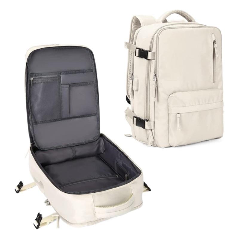 En stock al por mayor Amazon nuevo USB recargable de gran capacidad portátil mochila de viaje multifuncional mochila de ocio