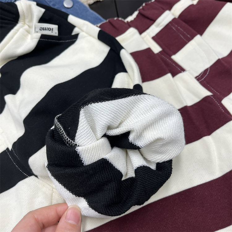 Chlapecké dětské korejské pruhované oblečení 2024, nové jarní oblečení, hygienické kalhoty, dětské stylové volnočasové kalhoty_voghion.com